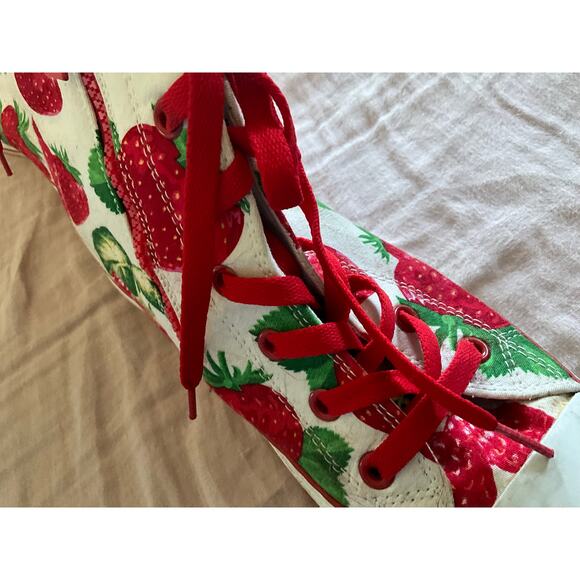 IiJin Strawberry Dream Hidden Invisible Wedge Sneakers 38/8 - Picture 3 of 13